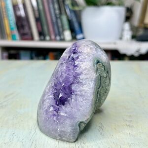 Deep Purple Amethyst Geode Crystal – Natural Raw Cluster